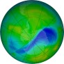 Antarctic ozone map for 2024-12-05